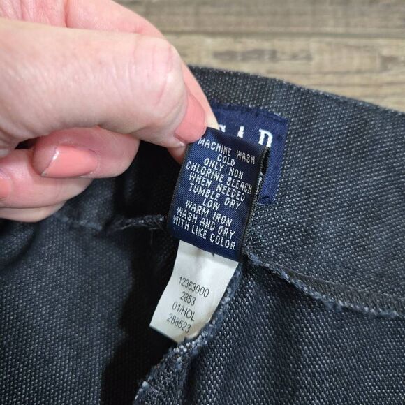 GAP jeans size women's 10 dark heavy denim built in belt straight leg vintage - Picture 4 of 10